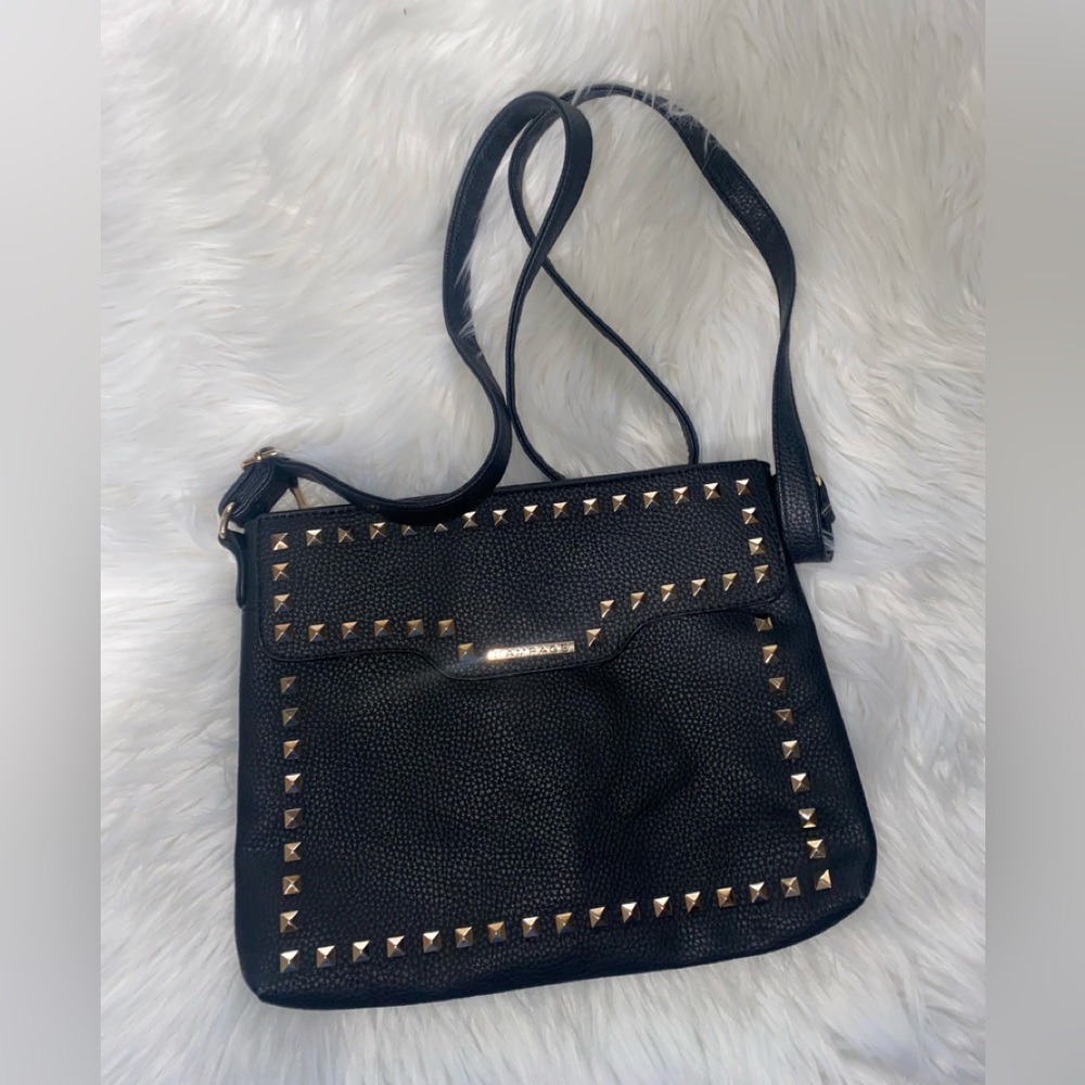 Rampage Studded Black Crossbody Purse